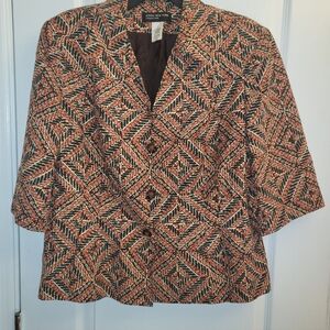 Pierre Cardin Women's Multicolor Geometric Blazer